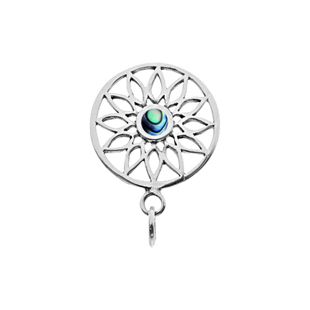 Paua Shell Sunrise Pendant Sterling Silver 925 Hallmarked All Chain Lengths