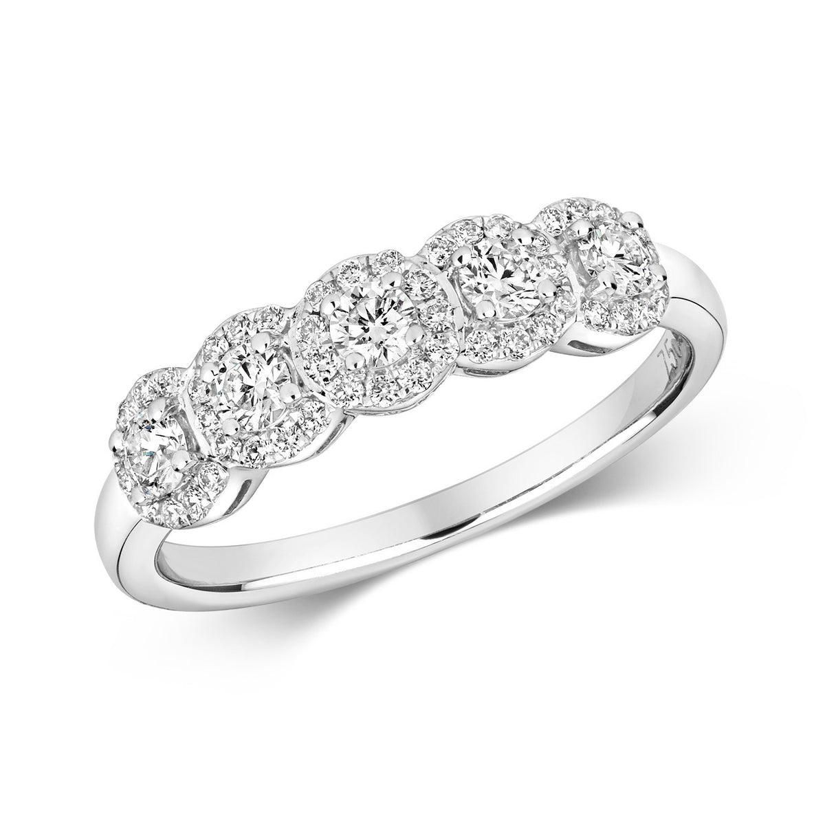 52 Natural Diamond Statement Ring 18ct White Gold Hallmarked Sizes J - Q