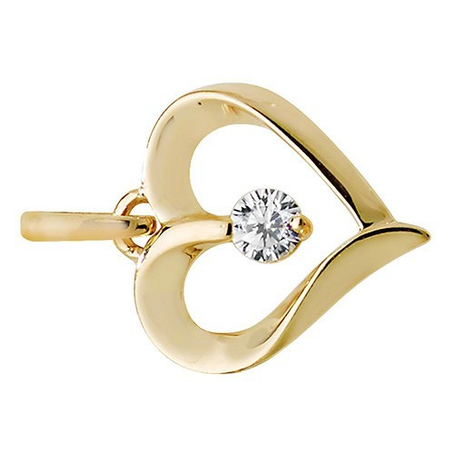 Floating Heart 9ct Yellow Gold Pendant 375 Hallmarked All Chain Lengths