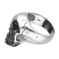 Sterling Silver Gents Ring Skull Design 925 Hallmarked Size T- Z British Made