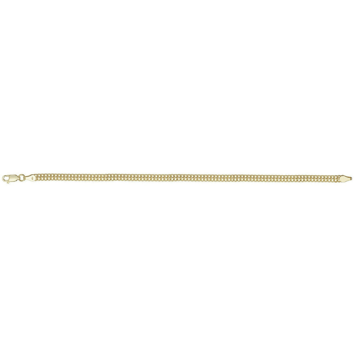Ladies Flat Woven Bracelet 9ct Yellow Gold 375 Hallmarked British Made 