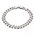 Oxidised Gents Solid Sterling Silver Curb Chain Bracelet 925 Hallmarked
