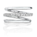 Natural Diamond Flexi Twist Ring 18ct White Gold Hallmarked Sizes J - Q