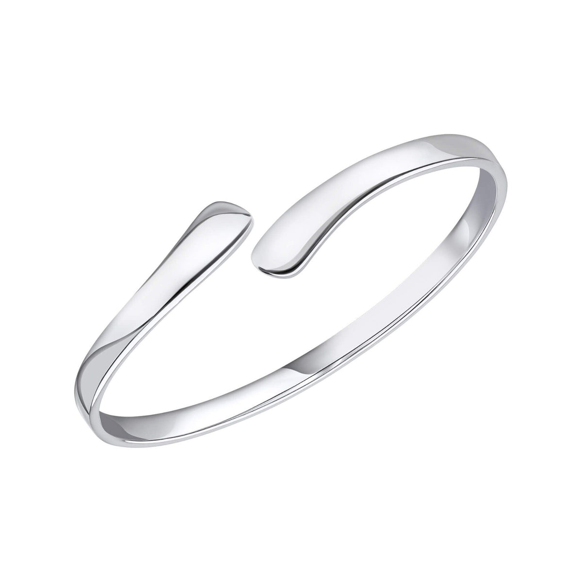 Open Wrap Bangle Sterling Silver British Made 925 Hallmarked Brand New Boxed