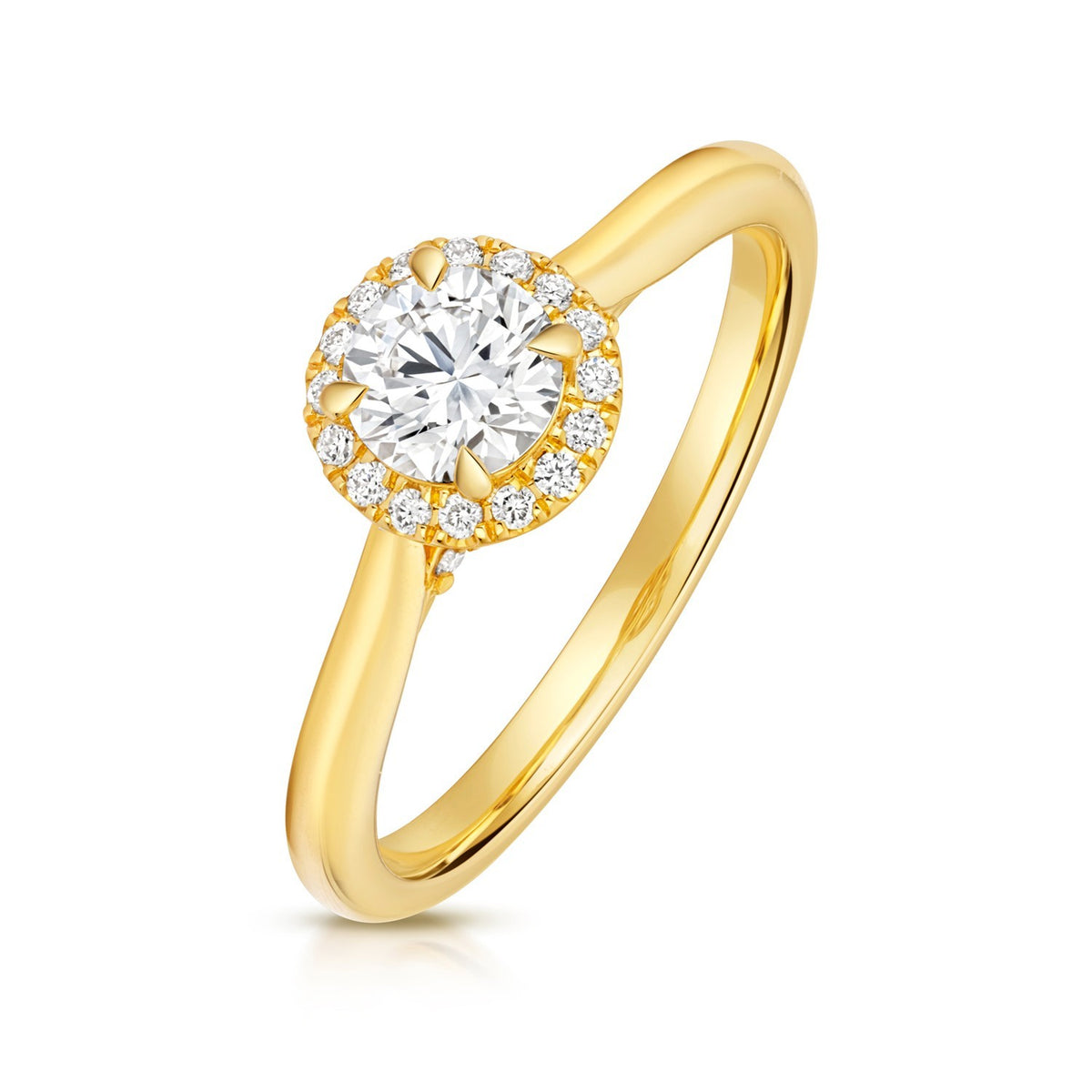 28 Lab-Grown Diamond Engagement Ring 18ct Yellow Gold Hallmarked Sizes J - Q
