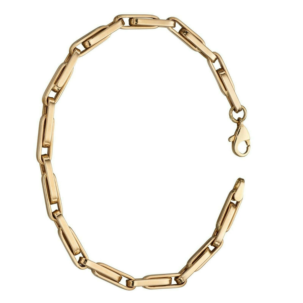 Long Links Bracelet In 9ct Yellow Gold 375 Hallmarked British Made