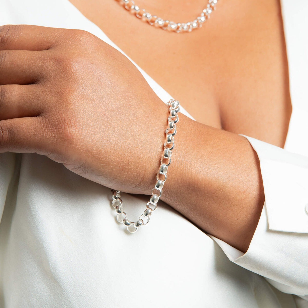 Belcher Chain Bracelet British Made 925 Hallmarked Brand New Boxed 22cm