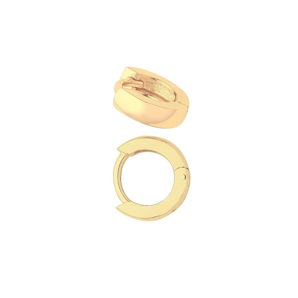 9ct Yellow Gold Chunky Hoop Earrings British Made 375 Hallmarked Brand New Boxed