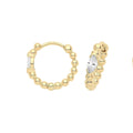 9ct Yellow Gold Marquise Hoop Earrings British Made 375 Hallmark Brand New Boxed
