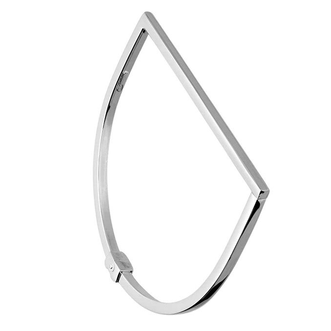 D Shaped Hinged Bangle British Made 925 Hallmarked Brand New Boxed