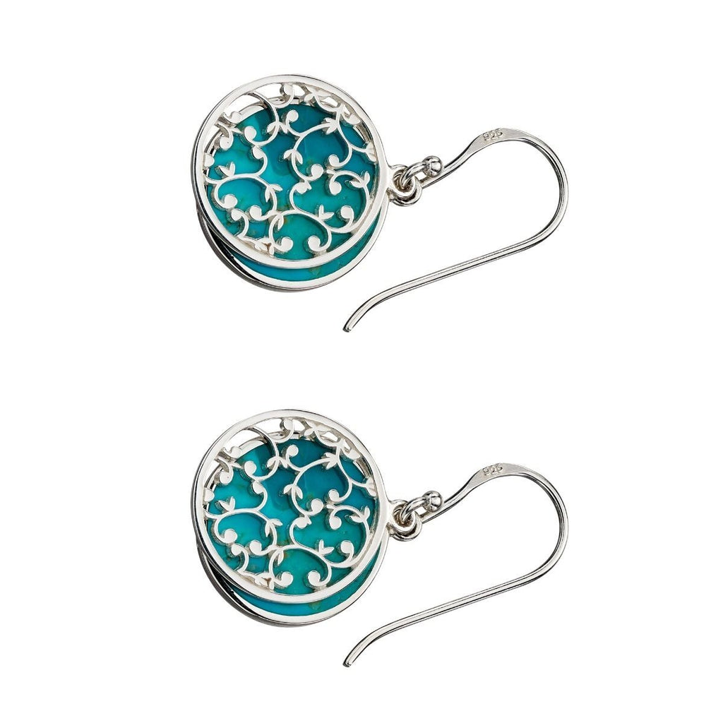 Turquoise 2 Piece Drop Earrings Sterling Silver 925 Hallmarked Brand New Boxed