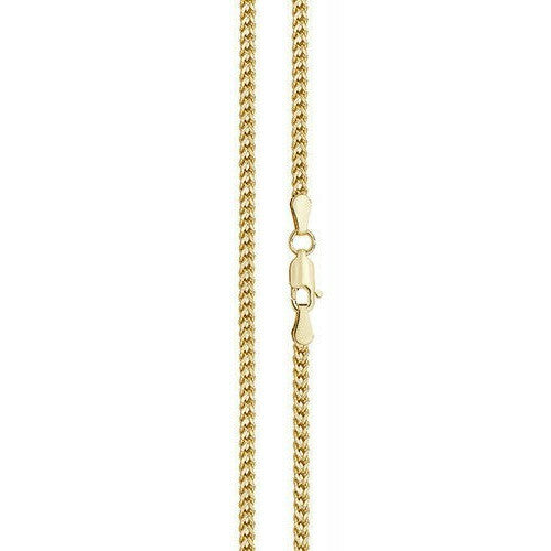 Yellow Gold Square Franco Chain British Made Fully Hallmarked 20" Weight 5.4g
