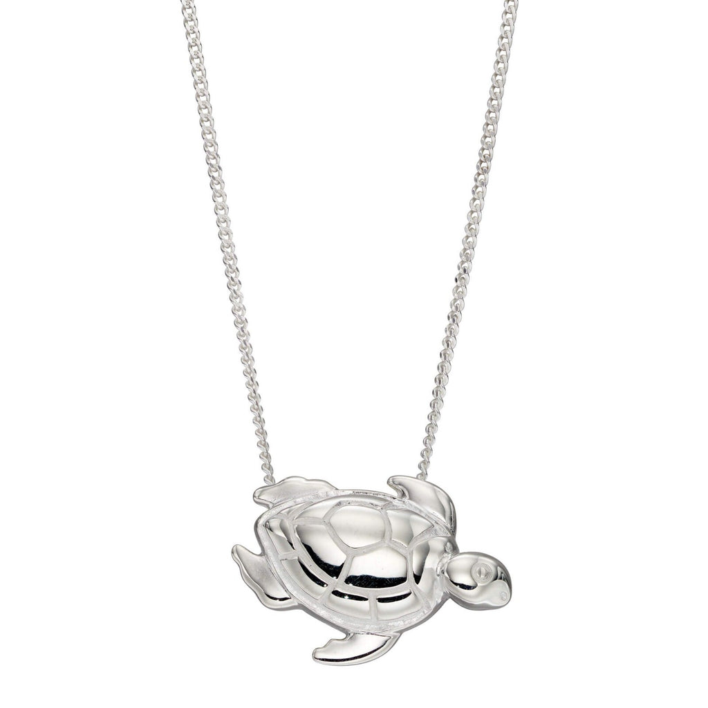Turtle Pendant Sterling Silver 925 Hallmarked British Made All Chain Lengths