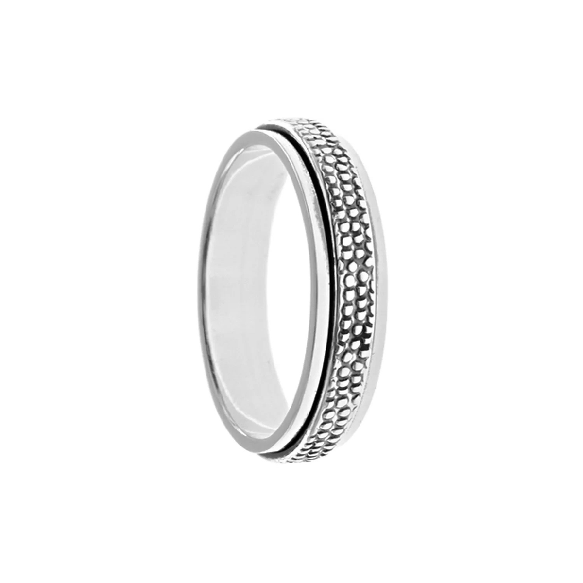Snake Spinner Ring Sterling Silver 925 Hallmarked British Made Size J - T
