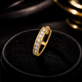Mens 8 Stone Huggie Hoop Earring 9ct Yellow Gold 375 Hallmarked Brand New Boxed