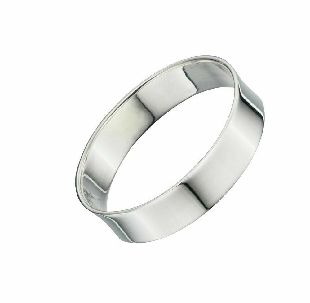 Sterling Silver Plain Cut Band Ring 925 Hallmarked Size K - W British Made