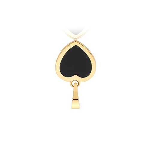 Flush Natural Onyx 9ct Yellow Gold Pendant 375 Hallmarked All Chain Lengths