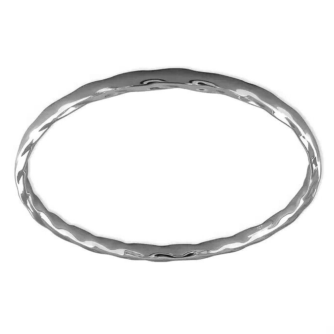 Twisted Hollow Slave Bangle Sterling Silver 925 Hallmark British Made Brand New