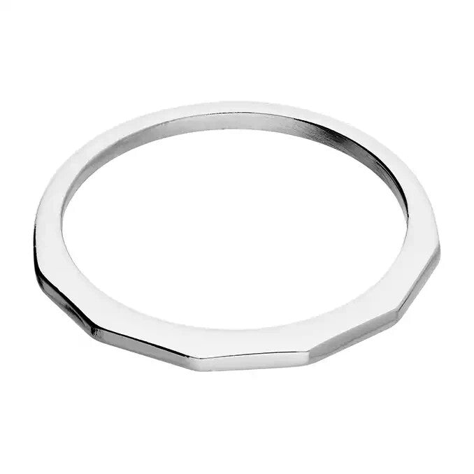 Pentagonal Ring Sterling Silver 925 Hallmarked British Made Size J - R