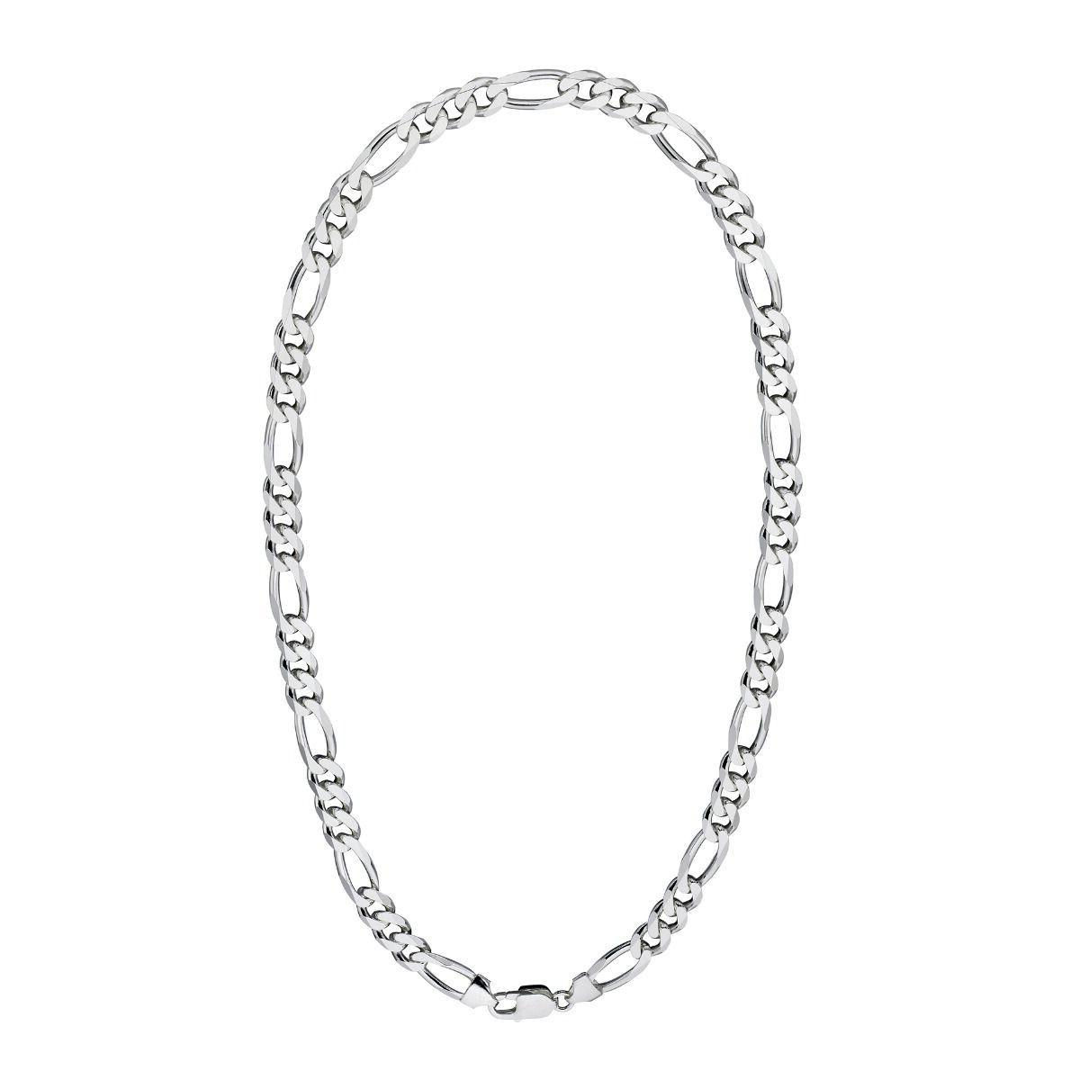 Heavyweight Figaro Chain Necklace Sterling Silver 925 Hallmark Brand New Boxed