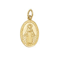 Yellow Gold Miraculous Medal Pendant Hallmarked British Made All Chain Lengths