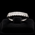 Baguette Eternity Ring Sterling Silver 925 Hallmarked British Made Size K - R