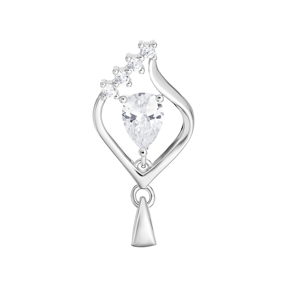 Teardrop Drop Pendant Sterling Silver 925 Hallmarked All Chain Lengths