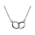 Double Loop Necklace Solid Sterling Silver 925 Hallmarked British Made