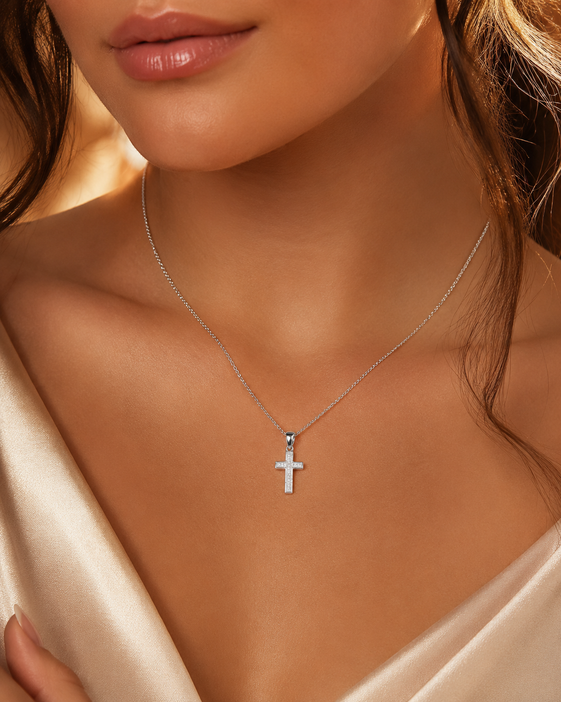 Micro Set Cross Sterling Silver 925 Hallmarked All Chain Lengths Brand New