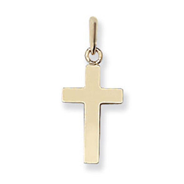 9ct Yellow Gold Cross Pendant Hallmarked British Made All Chain Lengths