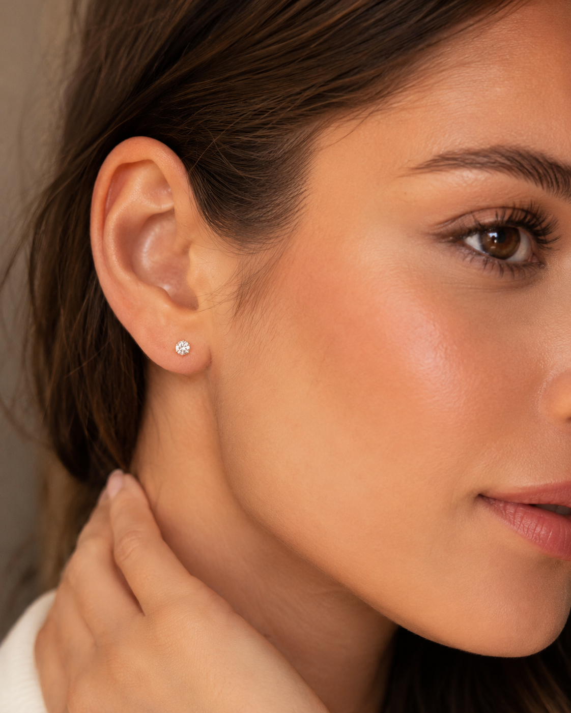 3mm Solitaire Stud Earrings 9ct Yellow Gold Studs 375 Hallmark