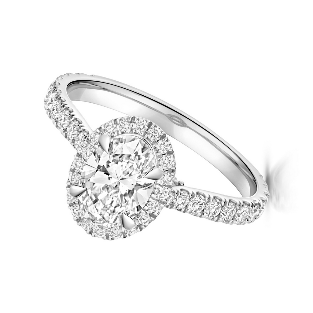 55 Lab-Grown Diamond Engagement Ring 18ct White Gold Hallmarked Sizes J - Q