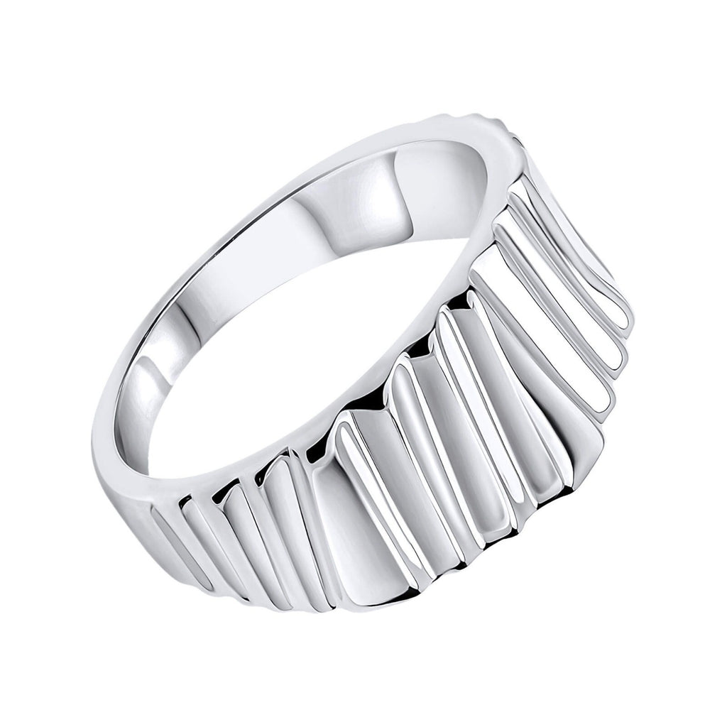 Ladies Tree Bark Inspired Ring 925 Hallmarked British Made Sizes K - S