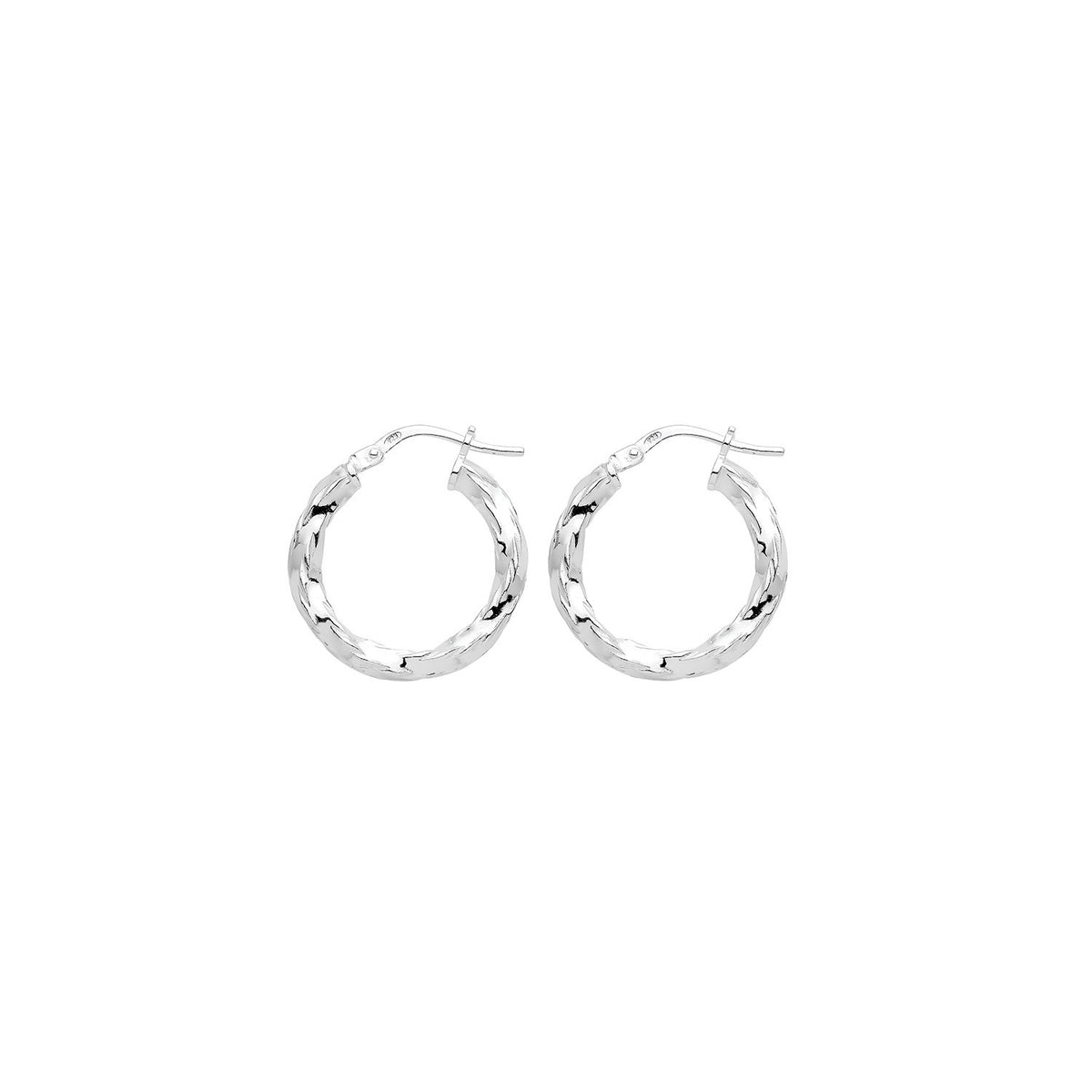Hinged DC Sterling Silver Hoops 925 Hallmarked 10mm - 60mm Diameter