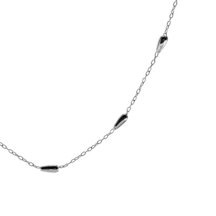 Statement Droplet Necklace Solid Sterling Silver 925 Hallmarked British Made
