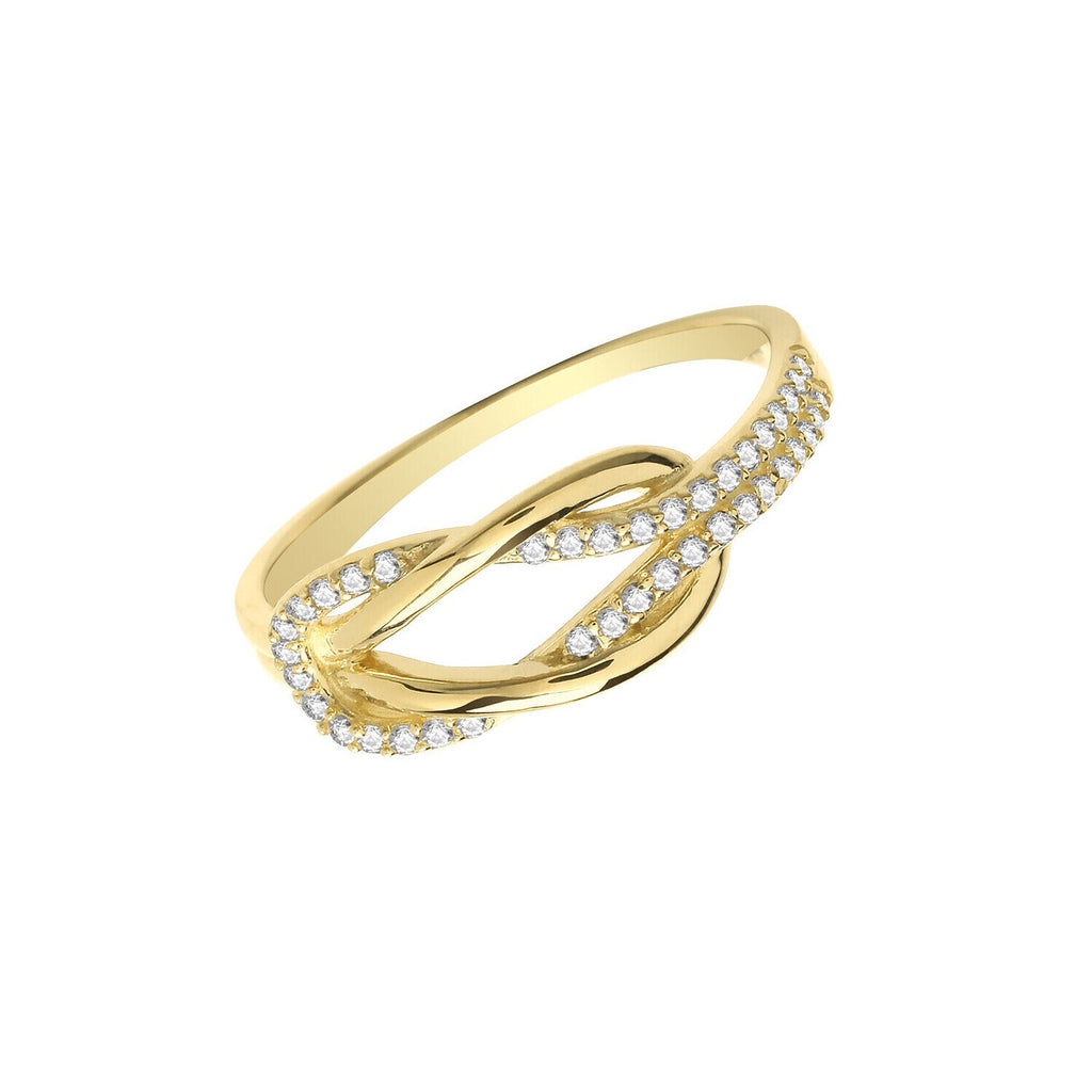 Interlocking Ring 9ct Yellow Gold 375 Hallmarked Sizes J - S British Made