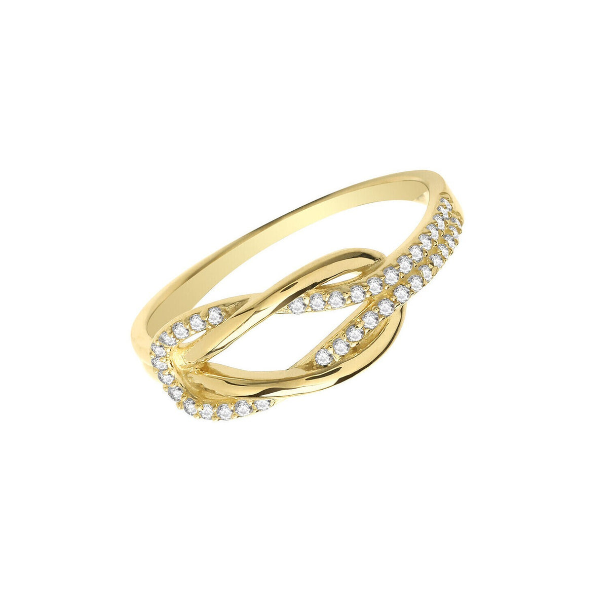 Interlocking Ring 9ct Yellow Gold 375 Hallmarked Sizes J - S British Made