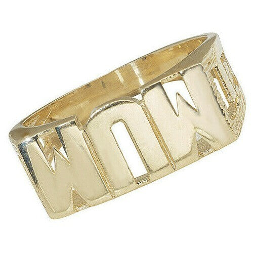 Mum Ring 9ct Yellow Gold Hallmarked Sizes British Made L - T British Made