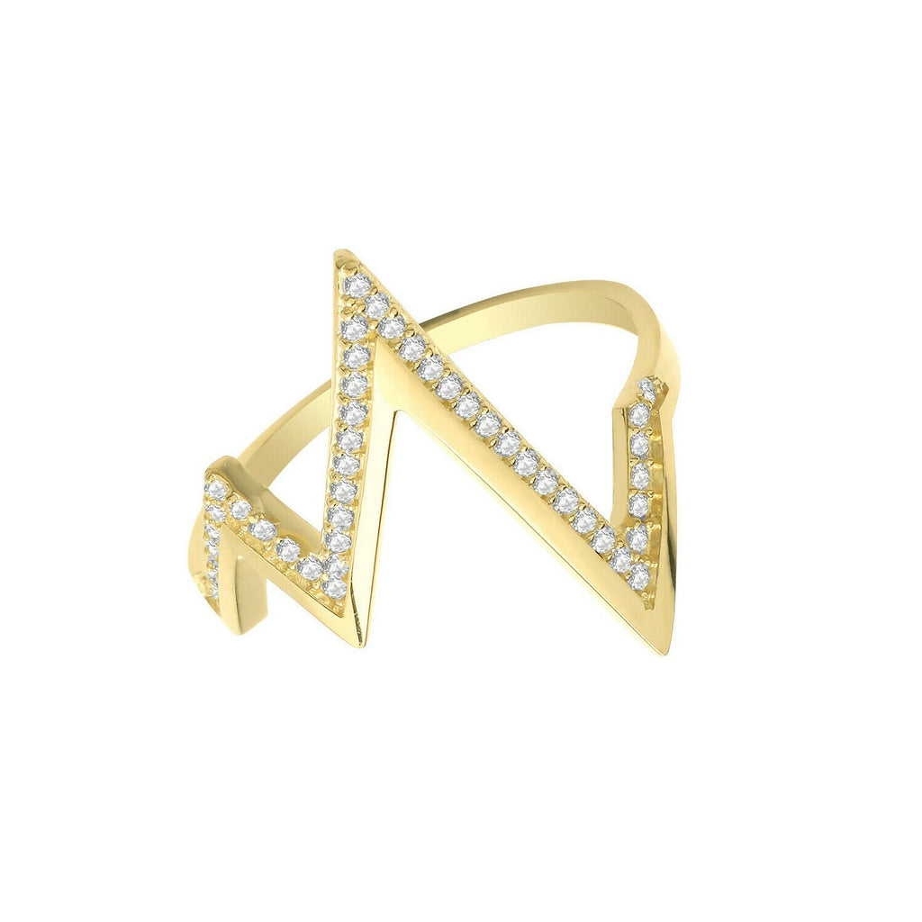 Gemstone Heartbeat Ring 9ct Yellow Gold Hallmarked Sizes J - S British Made