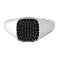 Sterling Silver Gents Statement Onyx Ring 925 Hallmarked Size P - Y British Made