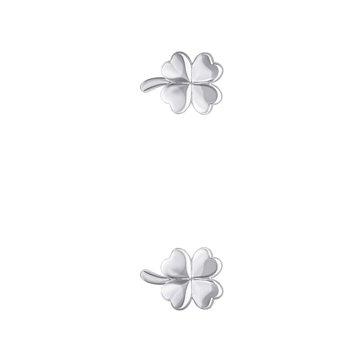 Four Leaf Clover Stud  Earrings Sterling Silver 925 Hallmarked Brand New Boxed