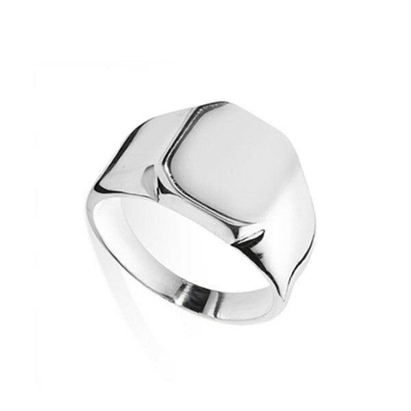 Men's Sterling Silver Signet Ring Engagement Gents 925 Hallmarked Sizes R - Z