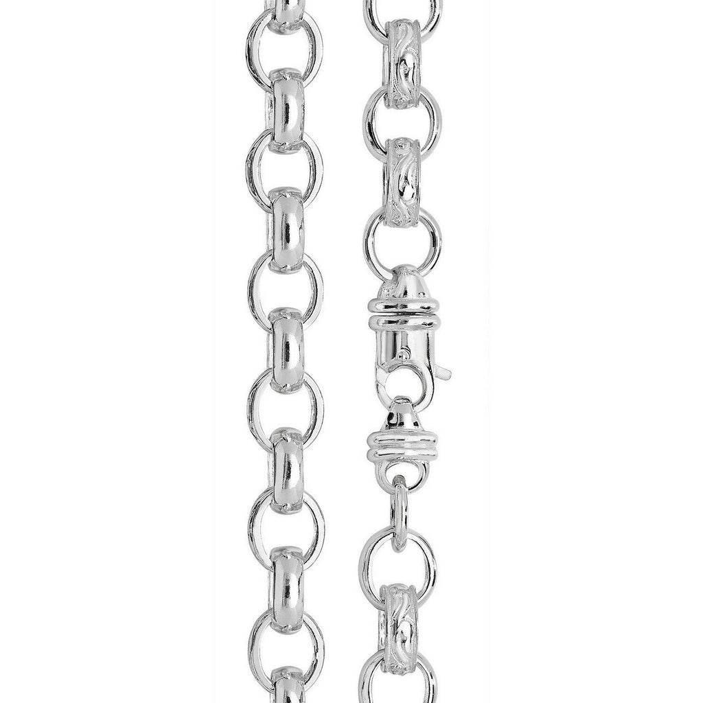 Sterling Silver Cast Belcher Chain British Made 925 Hallmarked  22" Weight 76 g