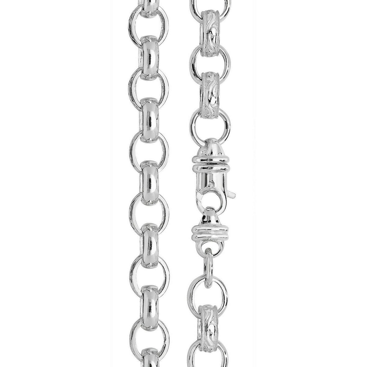 Sterling Silver Cast Belcher Chain British Made 925 Hallmarked  22" Weight 76 g