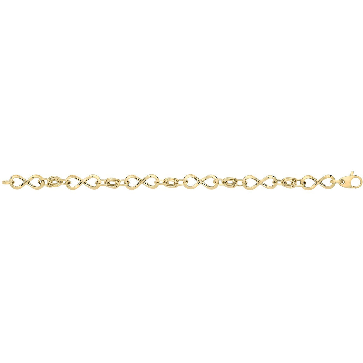 Infinity Style Bracelet 9ct Yellow Gold 375 Hallmarked British Made Brand New