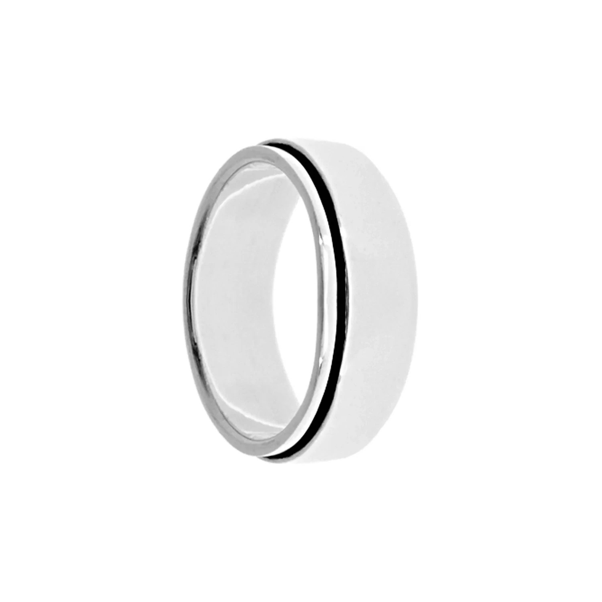 Mens Plain Sterling Silver Spinner Rotating Ring 925 Hallmarked Sizes W - Z