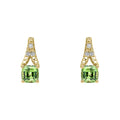 Rose Sapphire Diamond Drop Pendant & Earrings Set 9ct Yellow Gold 375 Hallmarked