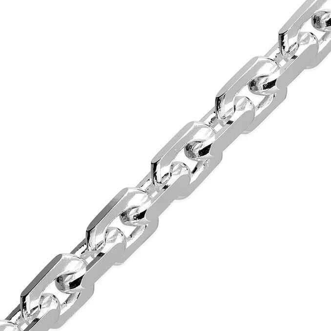 Gents Solid Sterling Silver Anchor Chain Bracelet British Made 925 Hallmarked