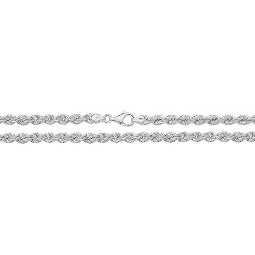 Sterling Silver Roped Bracelet British Made 925 Hallmarked 8" Weight 7.6g