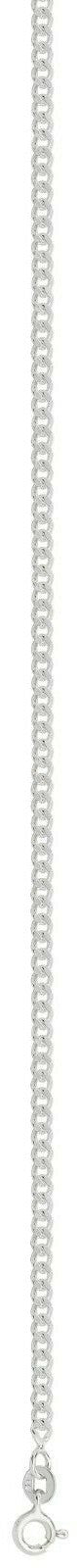 Sterling Silver Curb Chain Solid British Made Fully Hallmarked Brand New 18"